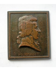 Plaquette, Mozart,  Eduard Telcs, 1924