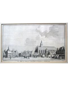 Gezicht op de Markt van Amersfoort, ets, 1742