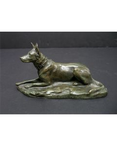 Jean Joire, Herdershond, brons, ca. 1890