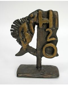 Alex Garcia, bronzen sculptuurtje, 'Water is leven', 1982