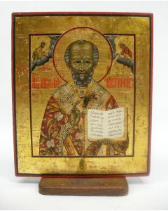 Russische icoon, Heilige Nicolaas, 19e eeuw