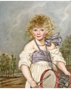 Marie Elisabeth Dutilh, 'vrouwelijke tamboer', aquarel, ca. 1800