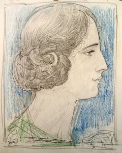 Willem van Konijnenburg, Portret van een jonge vrouw, pasteltekening