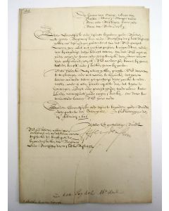 Brief van Prins Frederik Hendrik van Oranje aan de Ridderschap van Utrecht, eigenhandig ondertekend en gedateerd 3 februari 1626