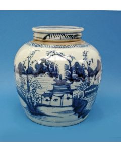 Chinese porseleinen gemberpot, 19e eeuw
