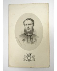 Bidprentje van de pauselijk zouaaf  Walérand Baron d'Erp de Holt de Baerlo, gesneuveld in de Slag van Mentana,1867