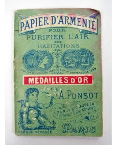 Boekje met 'Papier d'Armenie', luchtzuiverend en heilzaam middel, ca. 1900