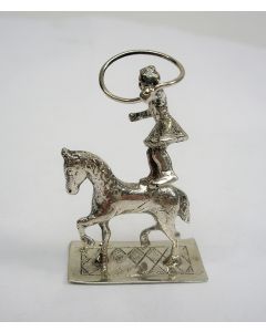 Zilveren miniatuur circusacrobate, B.W. van Eldik, Zutphen, ca. 1920
