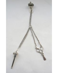 Miniatuur zilveren chatelaine, Frans Morellon la Cave, Amsterdam ca. 1760