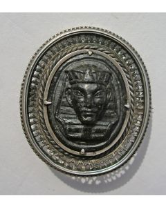 Egyptisch amulet in zilveren montuur, Grand Tour souvenir
