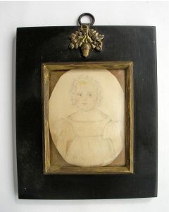 Portretminiatuur, meisjesportret, ca. 1800/20