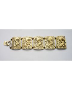 Peranakan Chinese verguld zilveren armband, koloniale periode