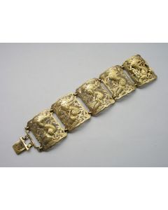 Peranakan Chinese verguld zilveren armband, koloniale periode