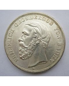 Duitsland, Baden, 5 mark 1901, Friedrich I (Unc)