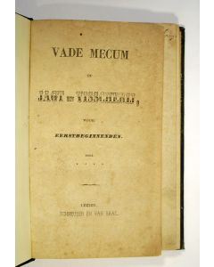 [E. van Olden] Vademecum op jagt en visscherij voor eerstbeginnenden, 1859