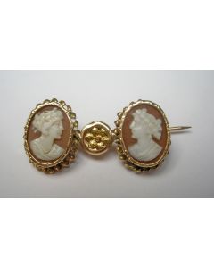 Gouden broche met cameetjes, 19e eeuw