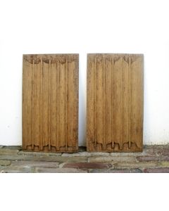 Stel gotische eikenhouten briefpanelen, 15e/16e eeuw