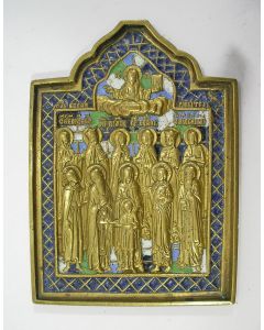 Bronzen reisicoon, 12 heiligen, 19e eeuw