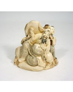 Chinees ivoren beeldje, de dronken dichter Li Bai