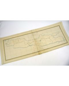 Handgetekende kaart van Java, 19e eeuw