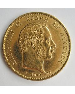 Denemarken, 20 kronen goud, 1890