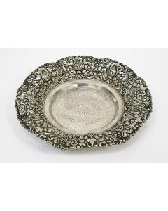 Djokja zilveren bonbonschaal, groot formaat