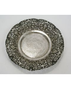 Djokja zilveren bonbonschaal, groot formaat