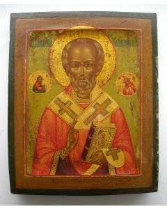 Russische icoon, Heilige Nicolaas, 19e eeuw