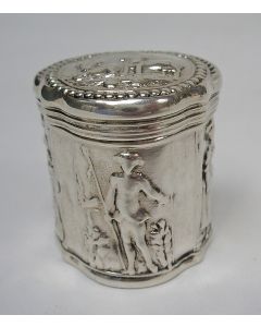 Zilveren lodereindoosje, Dirk Goedhart, Amsterdam, 1796