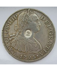 Groot Brittannië, 1 Dollar overslag op Mexico 8 reales 1795