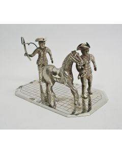 Zilveren miniatuur, paardenhandelaren, 1896