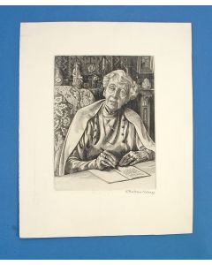Engelien Reitsma-Valença, portret van Ina Boudier-Bakker, ets, 1953