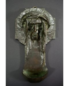 Bronzen wijwaterbak, Achille Leys, ca. 1920.