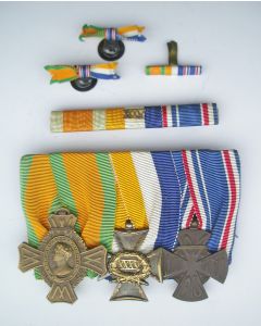 Spang van drie onderscheidingen van een officier, periode W.O. I en W.O. 2, ca. 1914-1948