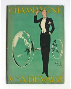 Menukaarthouder, Champagne Devaux, door A. Dryden, ca. 1930