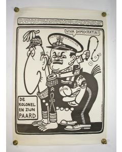 Opland, politieke poster Griekse Kolonelsbewind, 1973
