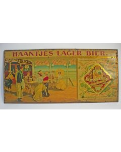 Blikken reclamebord voor Haantje's Bier, ca. 1895