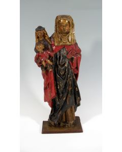 Houten heiligenbeeld, Sint Anna te Drieën, Mechelen ca. 1500