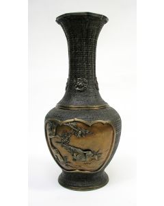 Japanse bronzen vaas, 19e eeuw 
