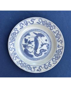 Porseleinen bordje, Wanli periode, ca. 1600