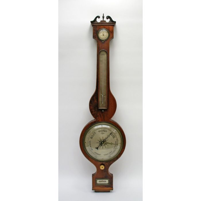 mahoniehouten barometer 19e eeuw english banjo kwikbarometer