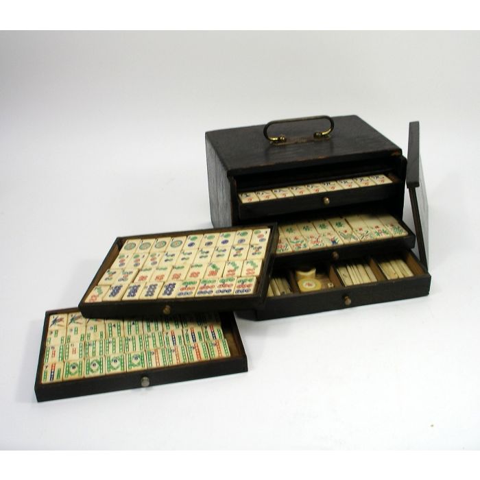 Juego De Mahjong Chino Con 144 Piezas De Mini Azulejos De Mahjong Juego De Majong Mah Jongg Tradicional Portatil Vintage Con Estuche De Transporte